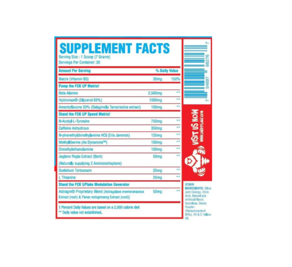Stand the  F%#K Up pre-workout